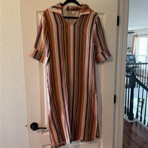 Nordstrom Striped Midi Dress - Multicolor